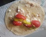 A picture of step 2 of Surprise Spaghetti Wrap.