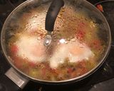 A picture of step 4 of Shakshuka style Leeks.
