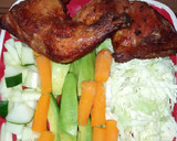A picture of step 5 of Chicken with salad.