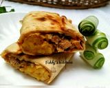 A picture of step 8 of Chicken and chips wrap🌯🌯🌯.