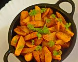 मसाला अरबी आलू (masala arbi aloo recipe in Hindi) रेसिपी चरण 4 फोटो