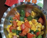 A picture of step 3 of Corn Capsicum Bites.