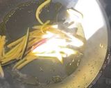 A picture of step 4 of Deany's spaghetti carbonara.