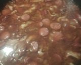 A picture of step 6 of Spanish Bean Soup from my Mother's Recipe Card.