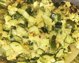 Une image de l'étape 4 de Courgettes, lardons, oignons.