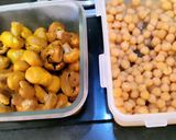 A picture of step 1 of Leftover Chole, Mushrooms Masala.