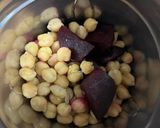 A picture of step 1 of Beetroot Hummus.