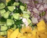 A picture of step 1 of Cool Mango salad.