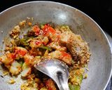 A picture of step 2 of Shimla mirch potato sabji.