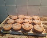 Foto del paso 9 de la receta: Muffins húmedos de mangos y mandarina veganos 🍊🥭🥕