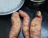 A picture of step 1 of Sweet potato puttu.