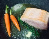 A picture of step 1 of Grilled Salmon with Lemon Butter Sauce and Sautéed Celery.