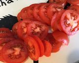 Une image de l'étape 6 de Mille feuille de poivrons grillés aux tomates ail et huile d olive et basilic.