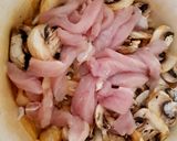 A picture of step 3 of My Chilli Chicken, Mushroom & Potato Bake. 😊.
