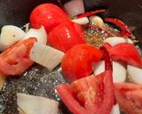 A picture of step 2 of Pork Ribs in Red Sauce with Chile de Árbol.