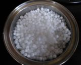 A picture of step 1 of Sago pearls.