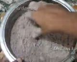 A picture of step 6 of Soft Ragi puttu.