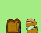 A picture of step 6 of Toast and peanut butter.