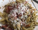 Foto del passaggio 6 della ricetta #598 Pennette rigate con crema di carciofi e crumble di noci e parmigiano 🌿🥜🧀
