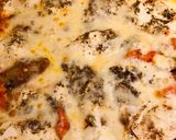 A picture of step 9 of Baked Tortellini with Ricotta and Mozzarella cheese 🧀.
