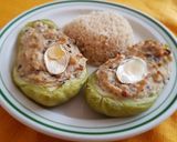 Foto del paso 5 de la receta: Chayotes rellenos de requesón con champiñones