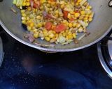 A picture of step 2 of Leafy Methi Saag with Corn.