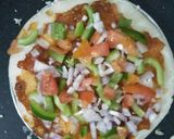 A picture of step 4 of Pancake pizza.