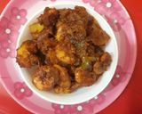 A picture of step 7 of চিংড়ি চিলি মশালা.
