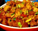 A picture of step 7 of Aloo Gobi Matar (Potato, Cauliflower, and Pea Curry).