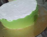 A picture of step 13 of Cricket 🏏 theme cake.