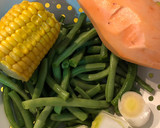 Foto del paso 1 de la receta: Puré para bebés de pollo maíz, puerro, judías verdes y boniato