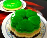 Foto langkah ke 3 dari resep Puding 3 lapis (pandan lumut, mentega, coklat).