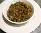 A picture of step 6 of Palak Qeemah.