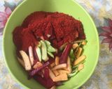 A picture of step 1 of Mix pickles.