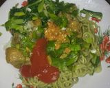 Foto langkah ke 8 dari resep Mie Hijau Sehat.