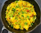 A picture of step 3 of Aloo Matar Chatpata Poha (Flattened rice with peas and potatoes).