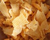 A picture of step 1 of Kurkure chips bhel.