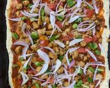 A picture of step 8 of Hawaiian Chicken Pizza.