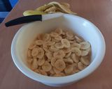 Foto del paso 1 de la receta 318. Vasitos de plátano al cacao con galletas