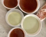 รูปขั้นตอนการทำที่ 3 ของ มัทฉะ & โกโก้พุดดิ้ง_ง่ายจังMatcha & cocoa pudding