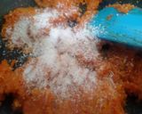 A picture of step 4 of Carrot Halwa stuffed Chila with Rabdi.