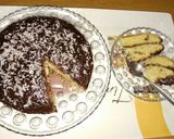 A picture of step 7 of Vanilla cake with chocolate frosting.