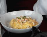 รูปขั้นตอนการทำที่ 7 ของ "ข้าวไข่ข้นกุ้งผัดพริก" ด้วยข้าวญี่ปุ่นโนริตาเกะ