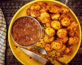 A picture of step 6 of Bharwa aloo / Stuffed baby potatoes.
