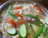 A picture of step 3 of Beef Noodle Soup with Seasonal Vegetables and Fresh Mushrooms.