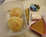 Foto langkah ke 1 dari resep Roti Selai Kacang, Pisang & Keju.