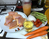Foto del paso 1 de la receta: Pollo en salsa de espárragos y tomate cherry