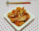 Hình bước làm 3 của món Nộm Lê Cải Thảo 배추죽석무침