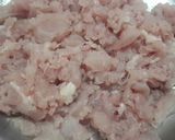 A picture of step 1 of Chicken Kobiraji/ Cutlets wrapped in an egg nest.