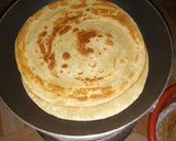 A picture of step 4 of Layered chapati with kamande (one tree.